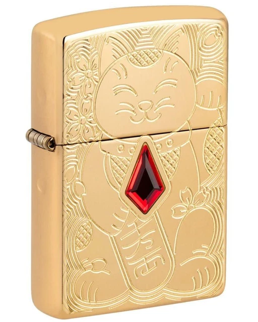 Accendino Antivento Zippo 49802 Lucky Cat Uomo Metal Multicolore