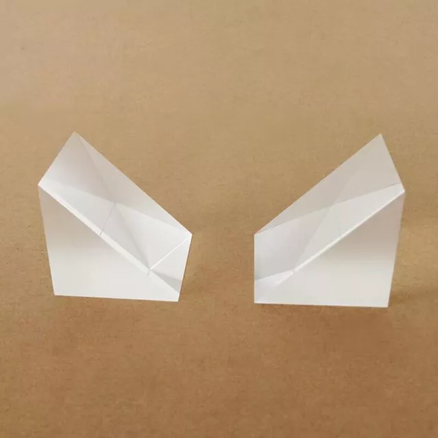 2PCS 40x40x40mm K9 Optical Glass Triangular Right Angle Prism for Research