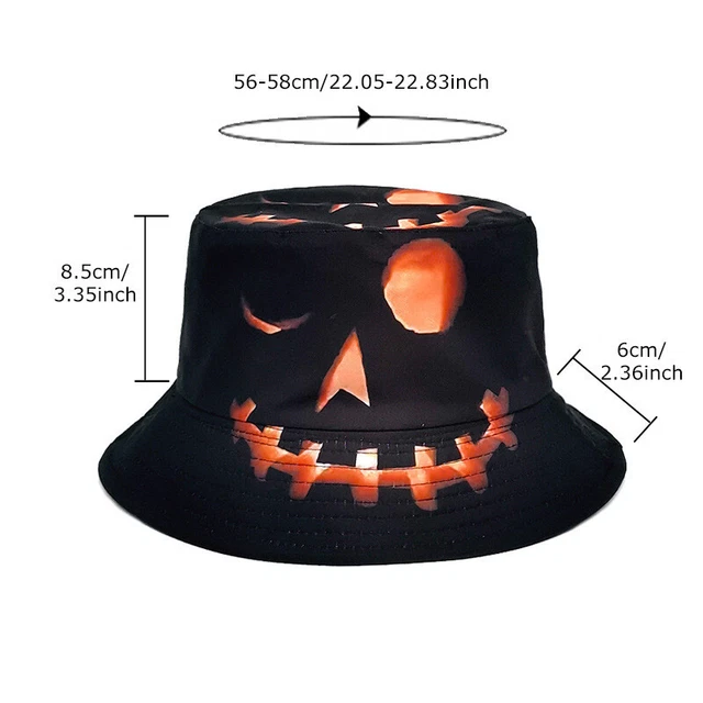 Halloween Hats -Cartoon Pumpkin Printed Sun-shade Fisherman Hat