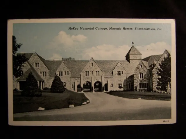 PA Elizabethtown McKee Memorial Cottage, Masonic Homes Postcard