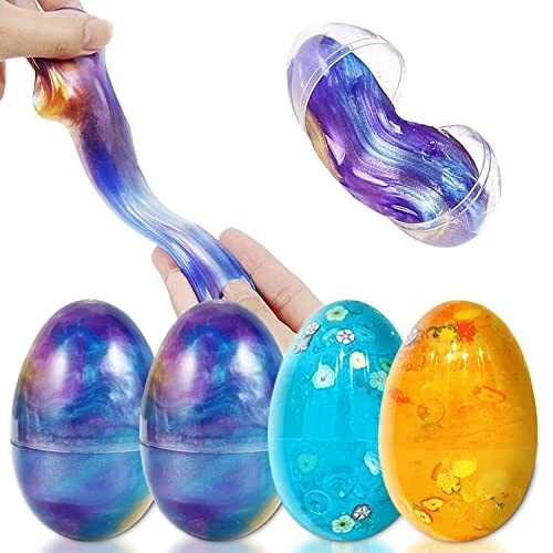 Eendoos Slime Fluffy Slime d'oeuf 4 Pack Boue de Cristal Soulagement du Stress S