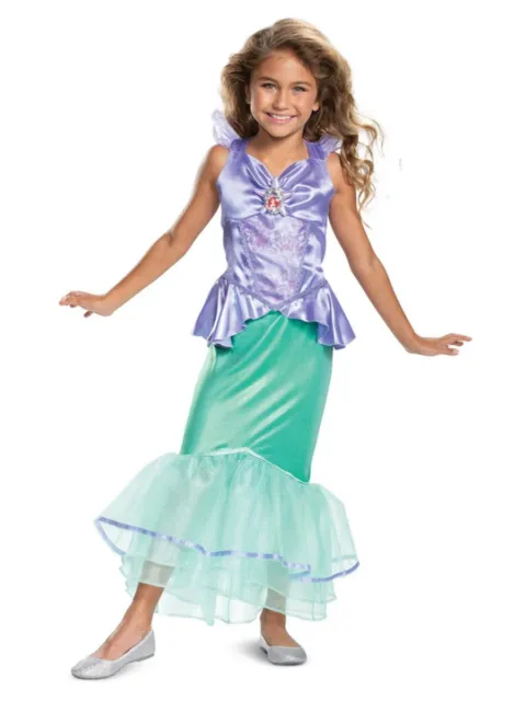 Sirena Magia Disfraz - Hermoso Ariel Vestido para Niña De Disney Smiffys