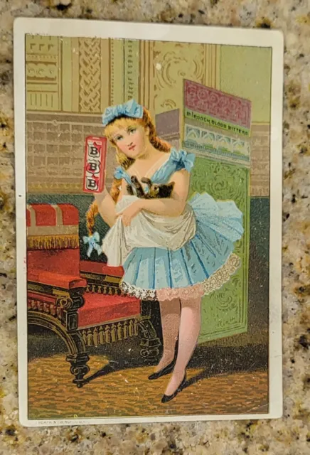 Victorian Trade Card Burdock Blood Bitters Call Her May