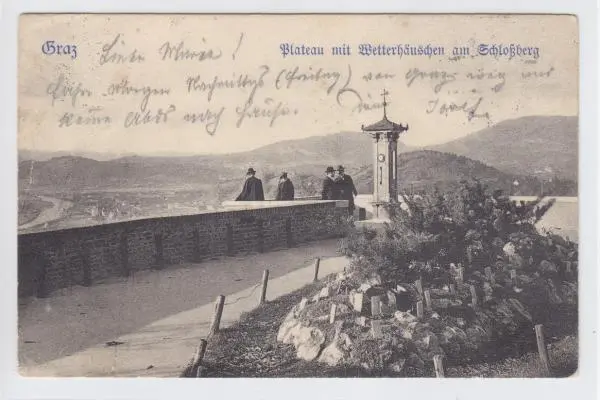 AK Graz, Wetterhäuschen, Schloßberg, 1906