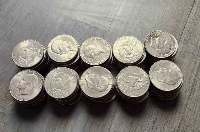 Eisenhower  “ike” dollar   “100 coin lot” mix years. Collectable Nice 🇺🇸