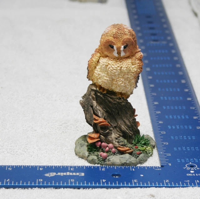 vintage 1980s herco designed by faith porcelain hand painted owl figurine.