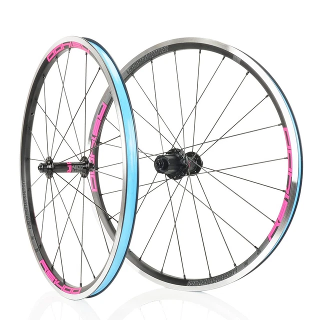 Super Light Road Bicycle Wheel 451 650c 20 / 24H Folding Bike Wheelset Rim Brake