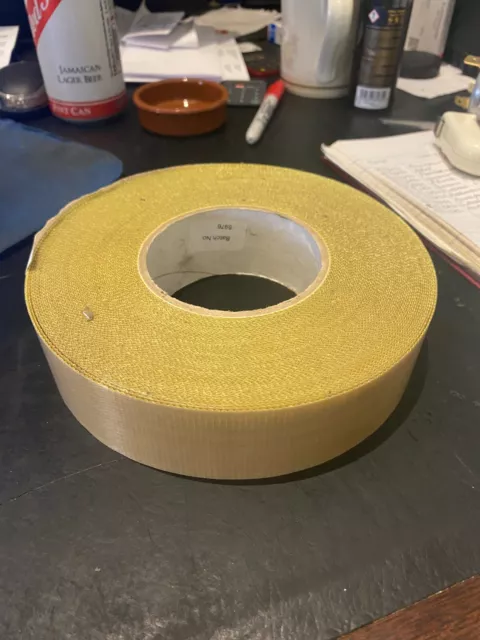 40mm x 30M x 3th Self Adhesive PTFE Glass Woven Tape Teflon NOS Sale Low Prices