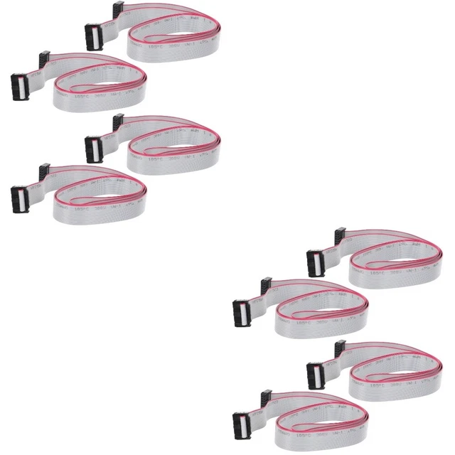 8 PCS Connecteur IDC Câble gris 16 broches Cable à ruban plat Flexible 2.54mm