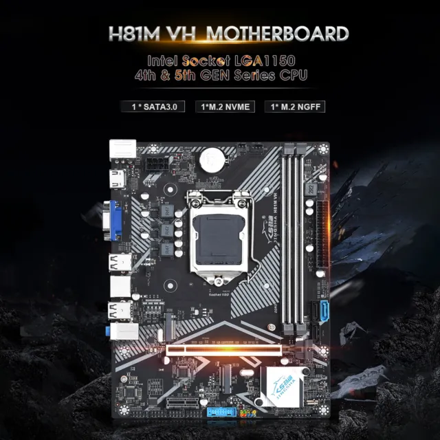 H81M VH Computer Motherboard Desktop DDR3 Memory LGA 1150-pin supports M.2 AUS