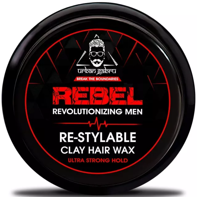 Urbangabru Rebel Coiffure Cheveux Argile Cire Tenue Forte Ajoute Texture For Men
