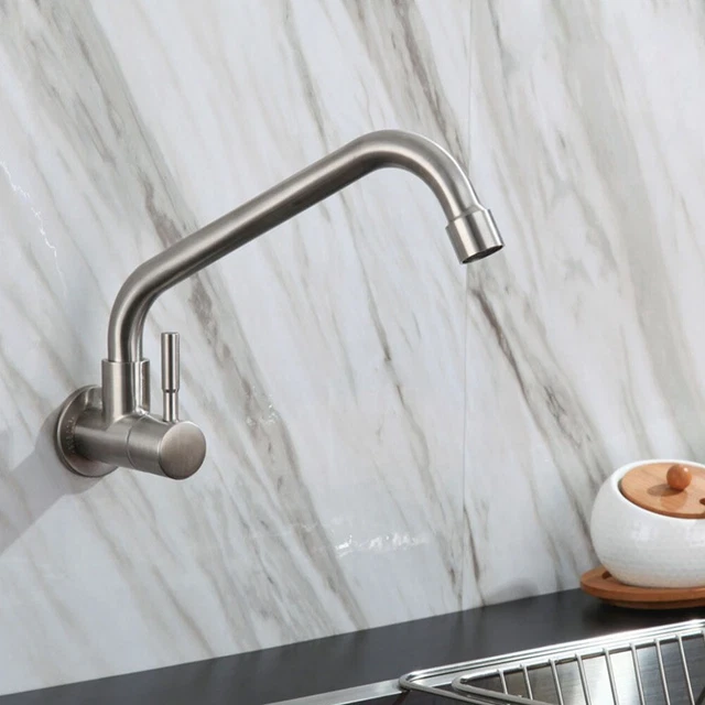 Práctico grifo fregadero cocina 304 grifo mezclador de acero inoxidable pulverizador de plata