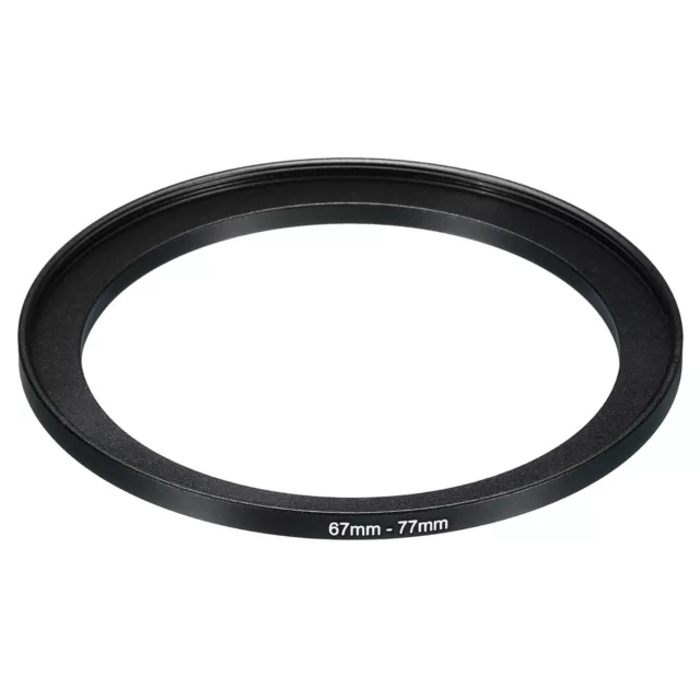 67mm-77mm Metal Step Up Ring, Camera Lens Filter Adapter Ring Black