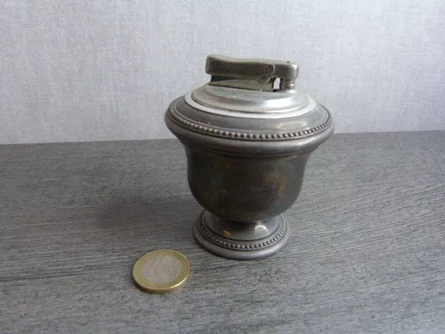 ancien briquet de table colibri  en métal argenté ,collection Gallia (ch)