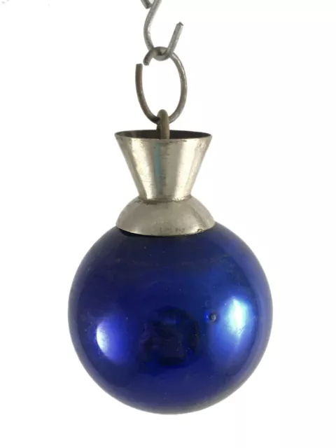 Rond Forme Verre Bleu Arbre de Noël Décoration Kugel Petit Maison Balle i23-199