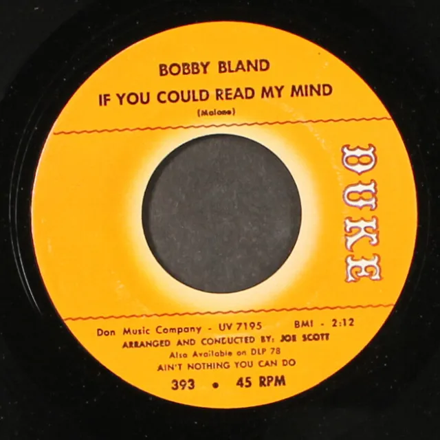BOBBY BLAND: i'm too far gone / if you could read my mind DUKE 7" Single 45 RPM