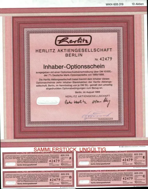 Herlitz Akitengesellschaft 10er-OS 1989