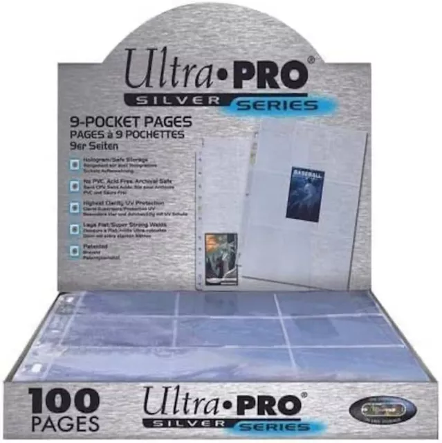 Ultra PRO Silver Series 100 9-Pocket Pages 9er Seiten Sammel-Karten Album Binder