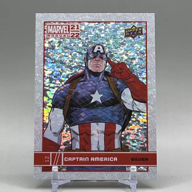 21-22 Upper Deck Marvel Annual Silver SPARKLE Captain America 🔥