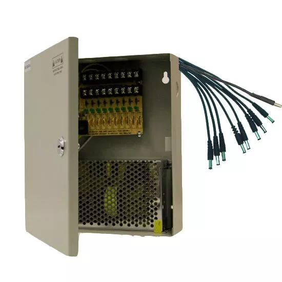 8 CH NETZTEIL 9 Ports CCTV KAMERA Box + Zopf