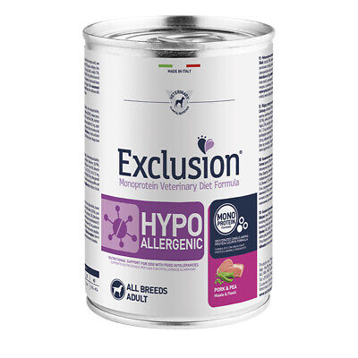 Exclusion Hypoallergenic Maiale 400 Gr Umido Pate Scatolette Per Cane Cani Pate'