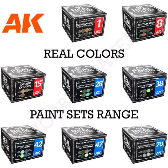 AK Interactive Real Colors Paint Sets Full Range Fast Shipping