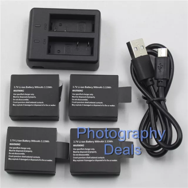 For SJCAM SJ4000 SJ5000+ SJ5000X SJ6000 M10+ Camera Battery + USB Dual Charger