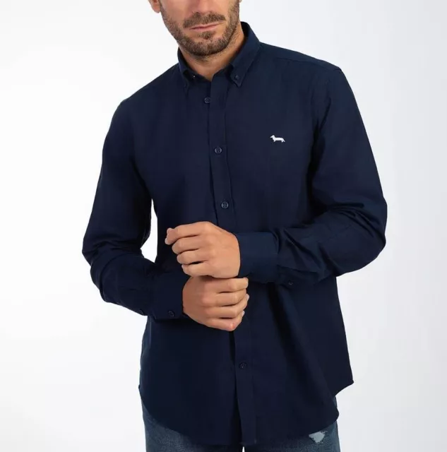 HARMONT & BLAINE CRK043011760M CAMICIA Blue Scura Vestibilità Regolare Nuova