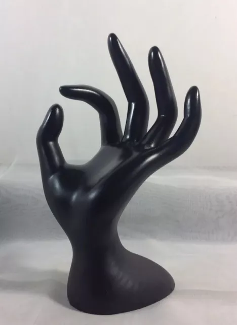 Hand Shaped Jewelry Display Stand Black 7” For Rings Bracelets
