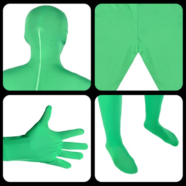 FULL BODY PHOTOGRAPHY Chromakey Green Suit Unisex Adult Green Bodysuit ...
