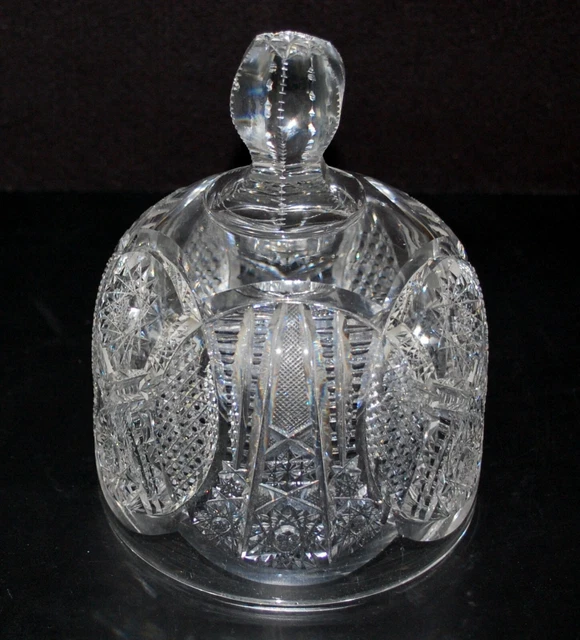 Fine Large American Brilliant  ABP Cut Glass Cheese Dome. 3