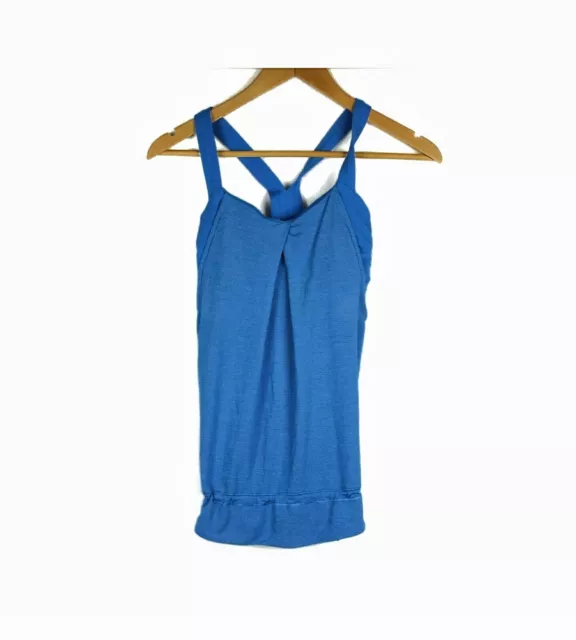 Lululemon Rest Less Tank Top Size 4 (AU 8) Cornflower Blue For Gym Run