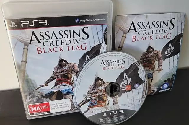 Assassins Creed IV: Black Flag PlayStation PS3 Game - VGC - Complete With Manual