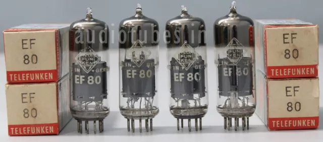 1MQ EF80 Telefunken O getter fabriqué en Allemagne Amplitrex testé 2