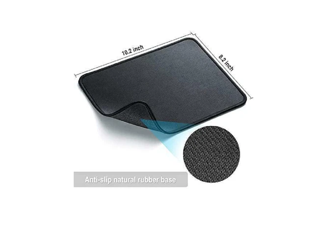 2 Pcs Computer Mouse Pad 10.2x8.2inch Black Extended Gaming Mouse Pad