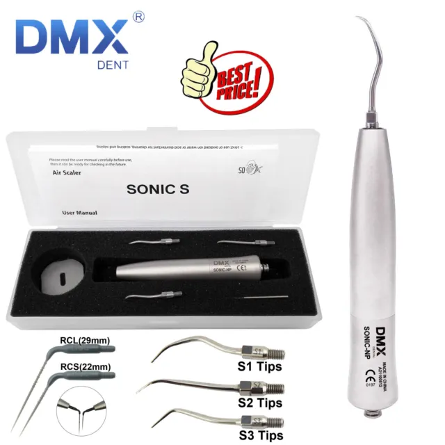 DMXDENT Sonic S SS-NP Dental Hygienist Air Scaler Handpiece 3 Tips Fit NSK