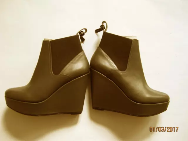 New Robert Clergerie Womens Fille Gray Wedge Boots Shoes 9 Medium & More! 3