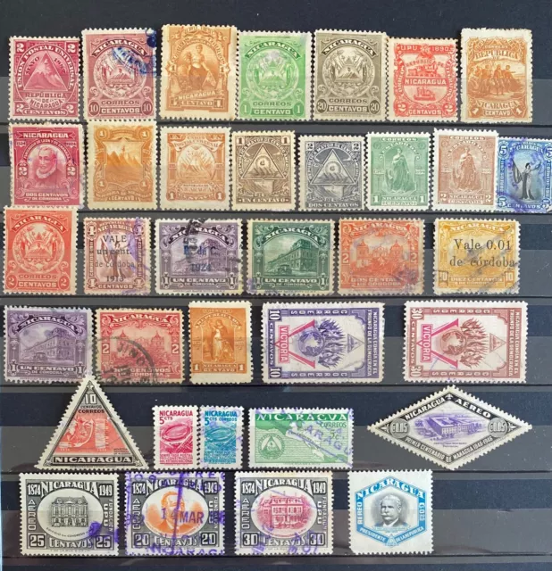 Lot de timbres NICARAGUA, fin XIXème début XXème siècle