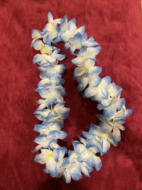 Blue Fake Flower Lei - Completely New And Perfect Condition