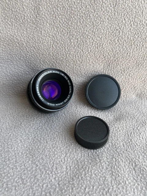Carl Zeiss Jena Pancolar 1.8/50 Zebra - Monture M42 - Objectif Vintage Allemagne
