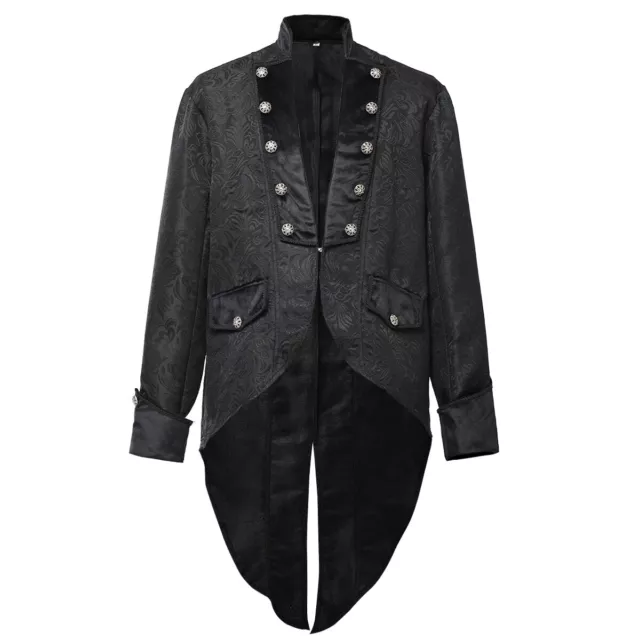 Vintage Mens Swallow-tailed Coat Gothic Steampunk  Tailcoat