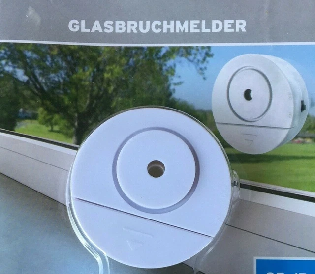2 Alarma de ventana con sirena batería dispositivo de alarma de puerta cristal protector contra ladrones