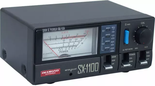 Diamond SX-1100 200W 1.6-1300 MHz (with gaps) SWR Power Meter