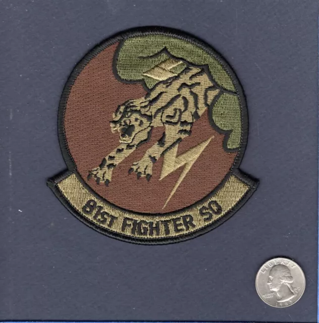 81st FS PANTHERS A-10 THUNDERBOLT USAF Subdued Fighter Squadron Patch