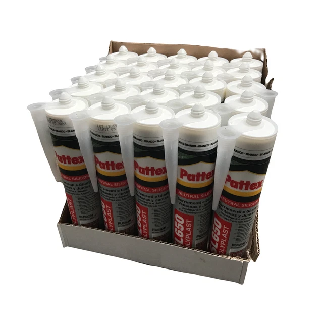 Pattex Silikon SL650 Solyplast - Fenster- & Dehnungsfugen - weiß -  25 x 300ml