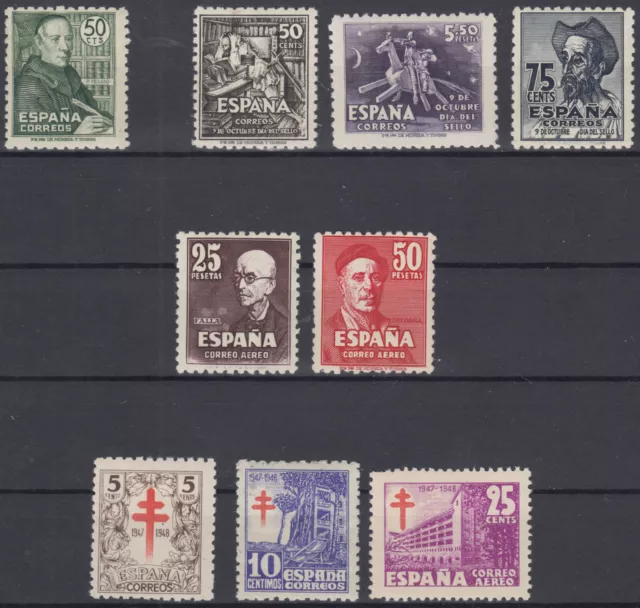 España - Año 1947 Completo - Sellos Nuevos Sin Fijasellos - Lujo - Mnh