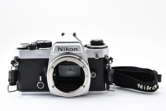 MINT] NIKON FE Silver Chrome 35mm SLR Film Camera Body Only Tested