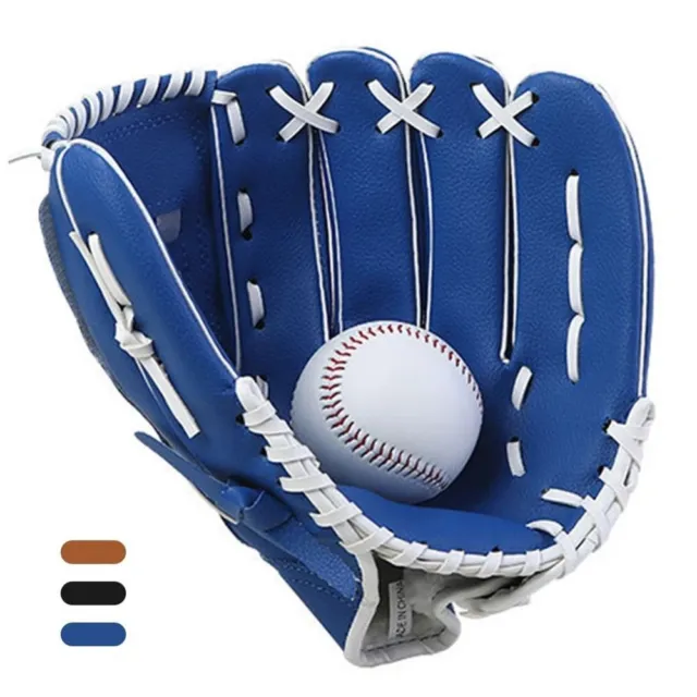 PU Leather Softball Mitt Glove Fielding Gloves Baseball Competition Glove~