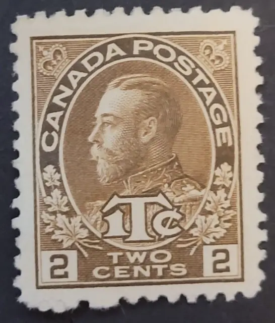 1916 Canada Post 2c King George V War Tax 2c + 1c Stamp