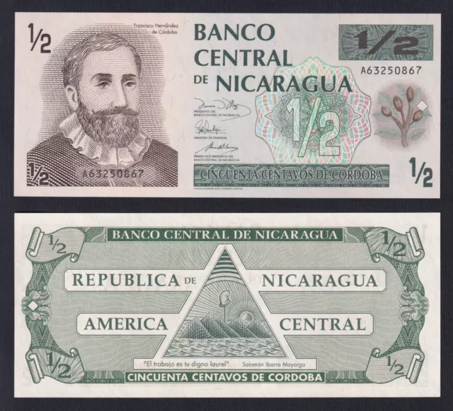 Nicaragua 1/2 Cordoba 1991 P 171 Fds / UNC C-08